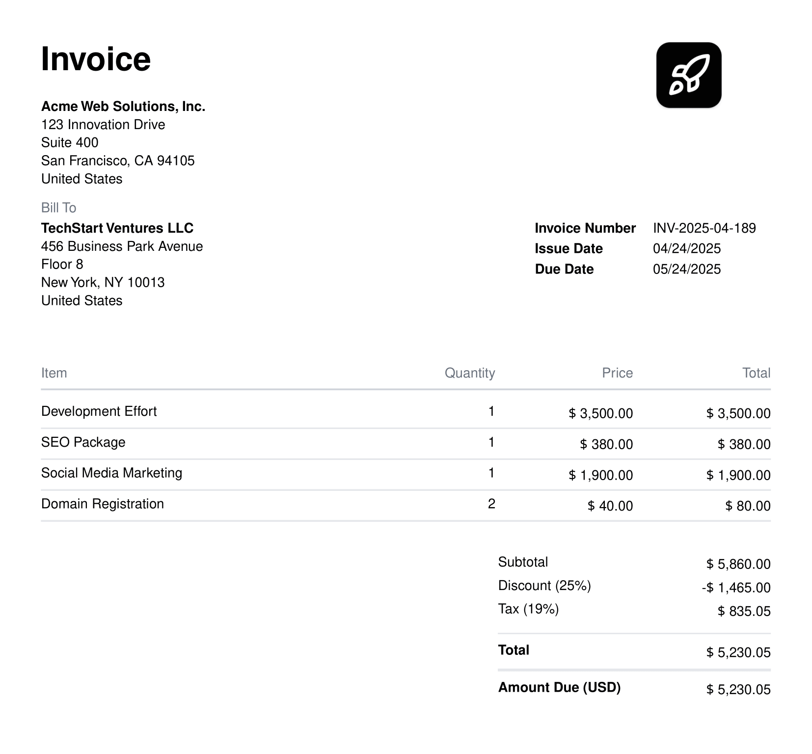 Invoice Demo
